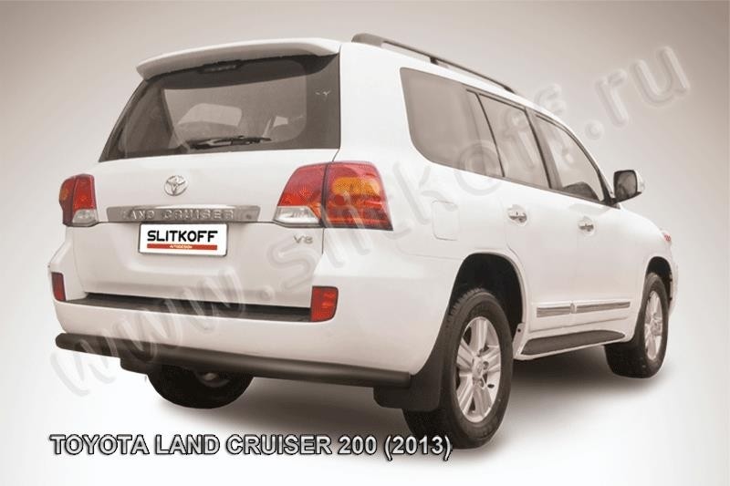 Slitkoff TLC2-13-016B защита заднего бампера d76 черная Toyota Land Cruiser 200 (2013)