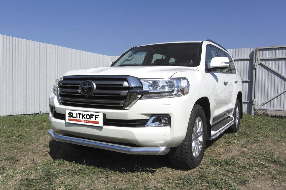Slitkoff TLC2-15-005 защита переднего бампера d76 Toyota Land Cruiser 200 (2015)