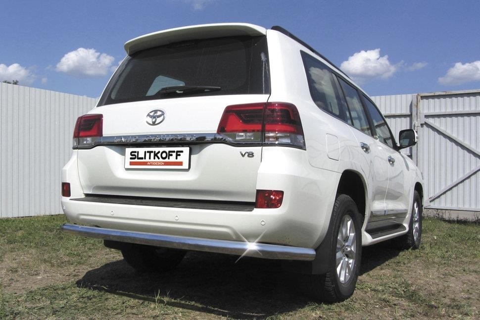 Slitkoff TLC2-15-009 защита заднего бампера d76 Toyota Land Cruiser 200 (2015)