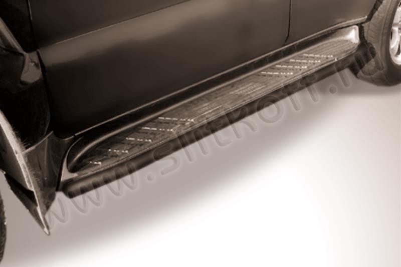 Slitkoff TLCP004B защита штатного порога d42 черная Toyota Land Cruiser Prado (2003)