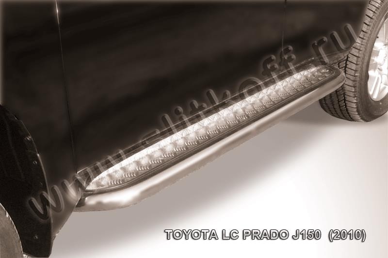 Slitkoff TOP018 защита порогов d57 с листом Toyota Land Cruiser Prado (2010)