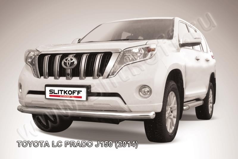 Slitkoff TOP14-003 защита переднего бампера d76 Toyota Land Cruiser Prado (2014)