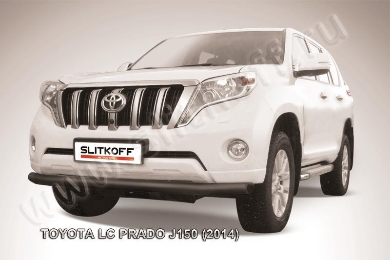 Slitkoff TOP14-003B защита переднего бампера d76 черная Toyota Land Cruiser Prado (2014)