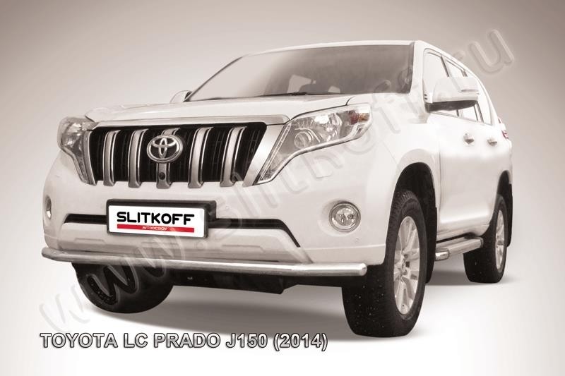 Slitkoff TOP14-005 защита переднего бампера d57 Toyota Land Cruiser Prado (2014)
