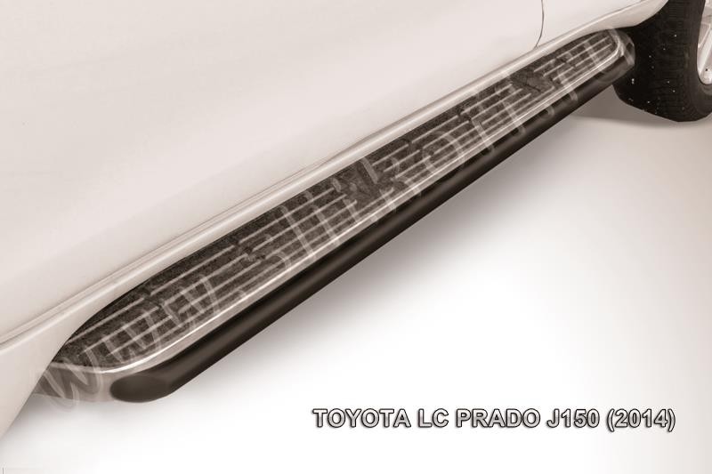 Slitkoff TOP14-007B защита штатного порога d42 черная Toyota Land Cruiser Prado (2014)