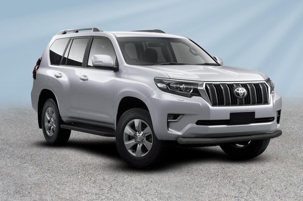 Slitkoff TOP17-003B защита переднего бампера d76 черная Toyota Land Cruiser Prado (2017)