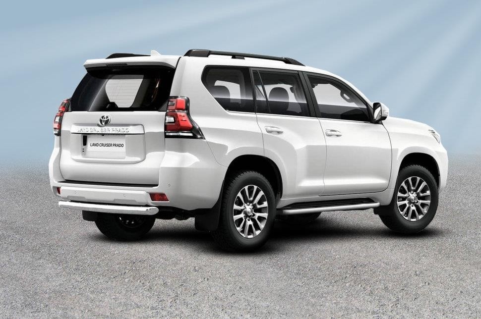Slitkoff TOP17-012 защита заднего бампера d76 короткая Toyota Land Cruiser Prado (2017)