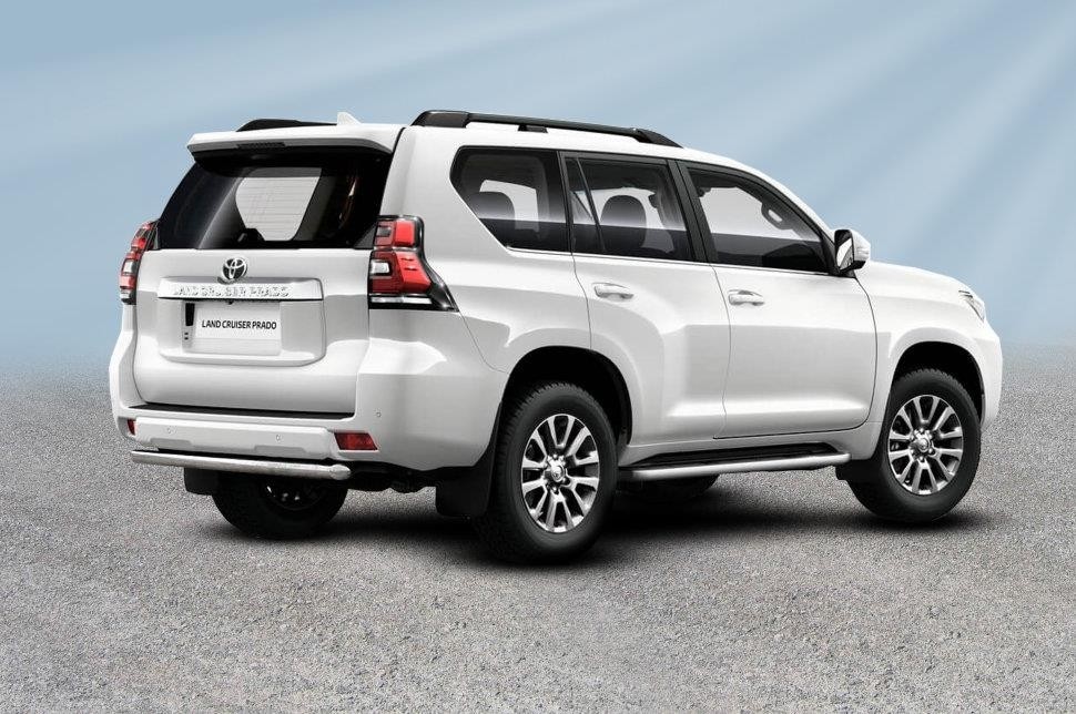 Slitkoff TOP17-013 защита заднего бампера d57 короткая Toyota Land Cruiser Prado (2017)