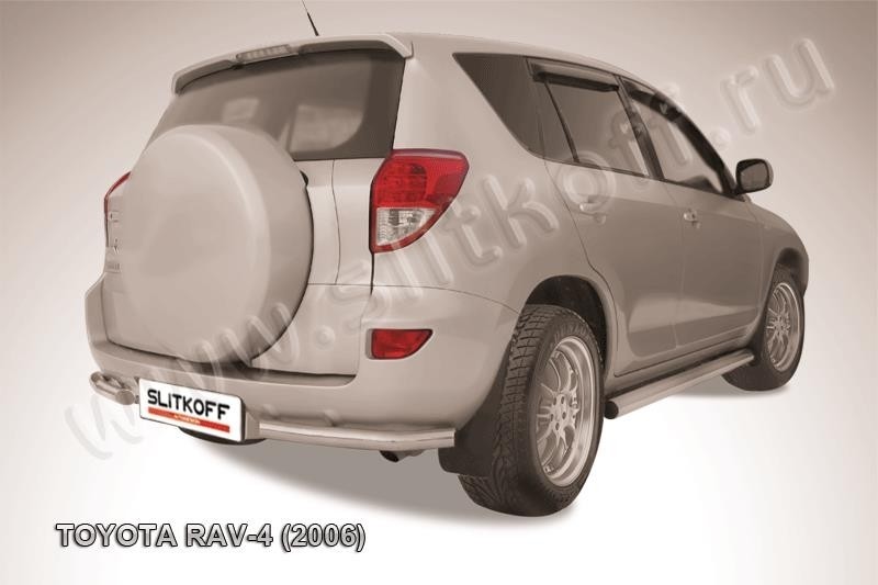 Slitkoff TR4011 защита заднего бампера уголки d57 Toyota RAV4 (2006)