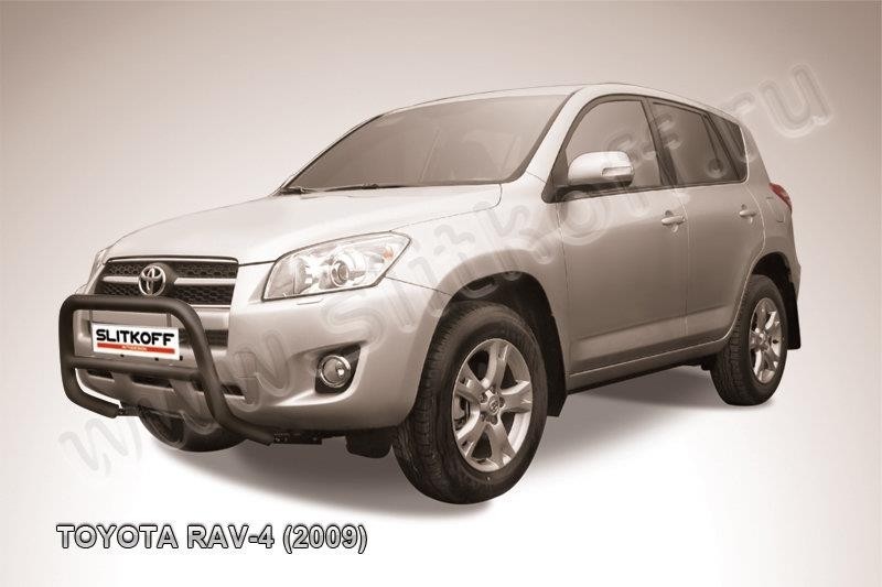 Slitkoff TR409-004B кенгурятник d57 низкий черный Toyota RAV4 (2009)