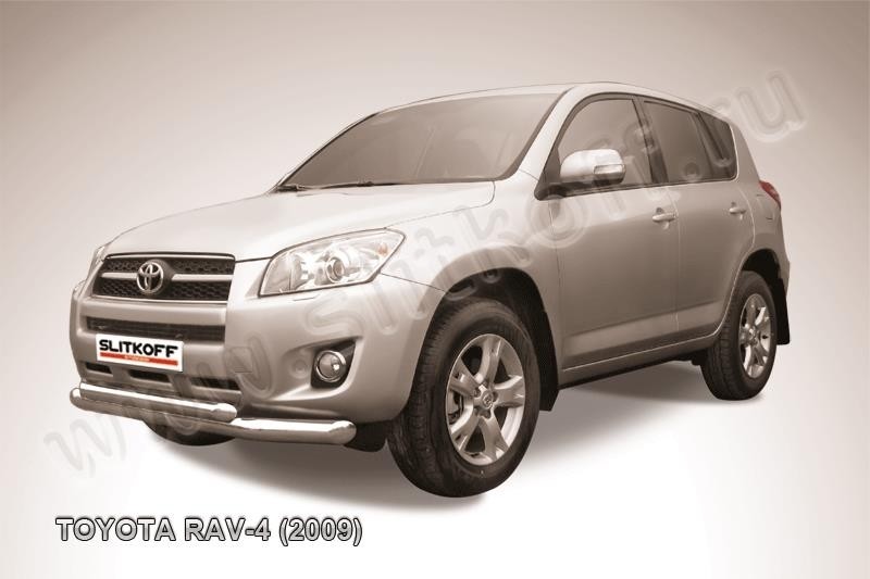 Slitkoff TR409-005 защита переднего бампера d76+ d57 двойная Toyota RAV4 (2009)