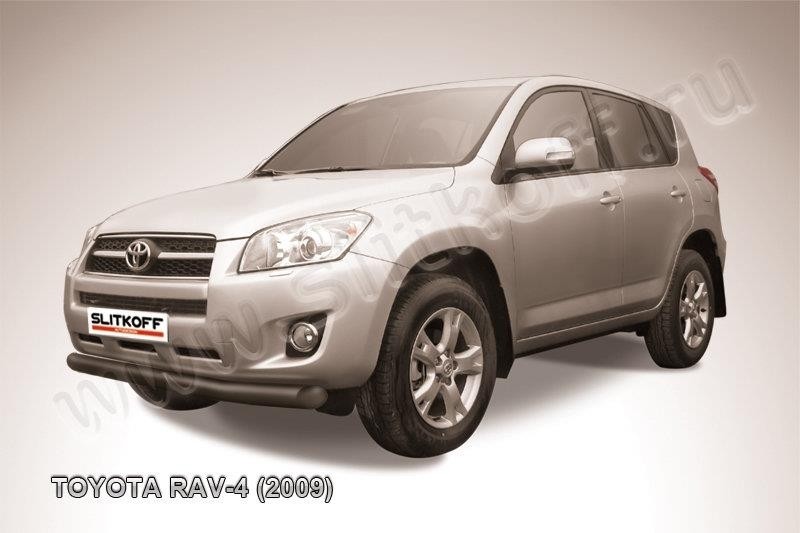 Slitkoff TR409-006B защита переднего бампера d76 черная Toyota RAV4 (2009)