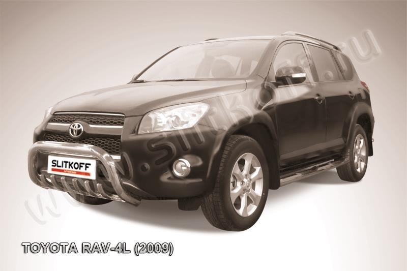 Slitkoff TR409L-001 кенгурятник d76 низкий с защитой картера Toyota RAV4 L (2009)