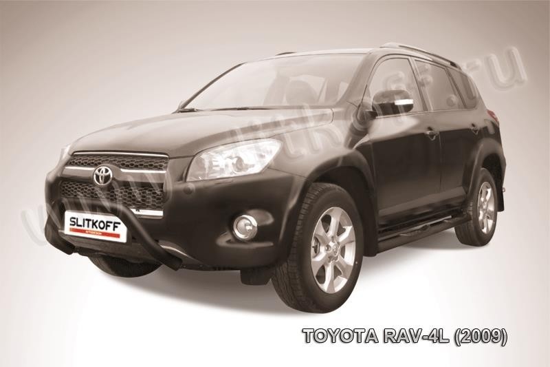 Slitkoff TR409L-006B кенгурятник d76 "мини" черный Toyota RAV4 L (2009)