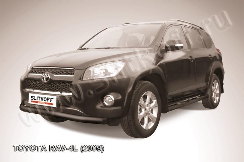 Slitkoff TR409L-010B защита переднего бампера d76 черная Toyota RAV4 L (2009)