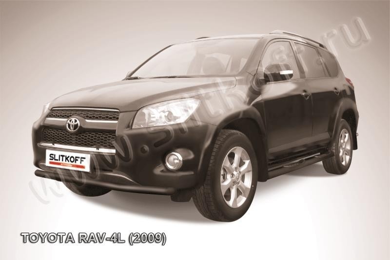 Slitkoff TR409L-012B защита переднего бампера d57 черная Toyota RAV4 L (2009)