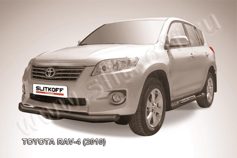Slitkoff TR410-004B защита переднего бампера d76 черная Toyota RAV4 (2010)