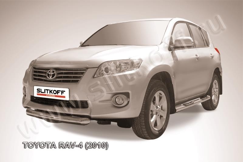 Slitkoff TR410-005 защита переднего бампера d76 короткая Toyota RAV4 (2010)