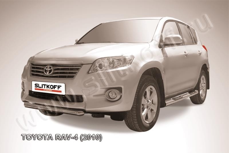 Slitkoff TR410-008 защита переднего бампера d57 короткая Toyota RAV4 (2010)