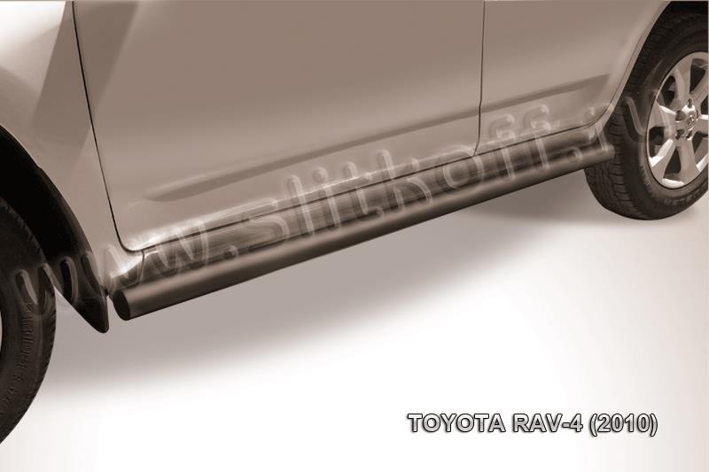 Slitkoff TR410-011B защита порогов d57 труба черная Toyota RAV4 (2010)