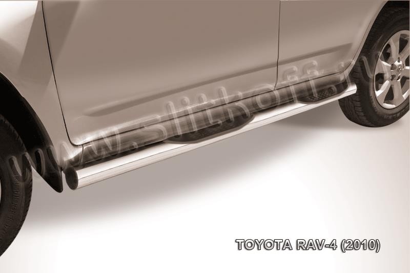 Slitkoff TR410-012 защита порогов d76 с проступями Toyota RAV4 (2010)
