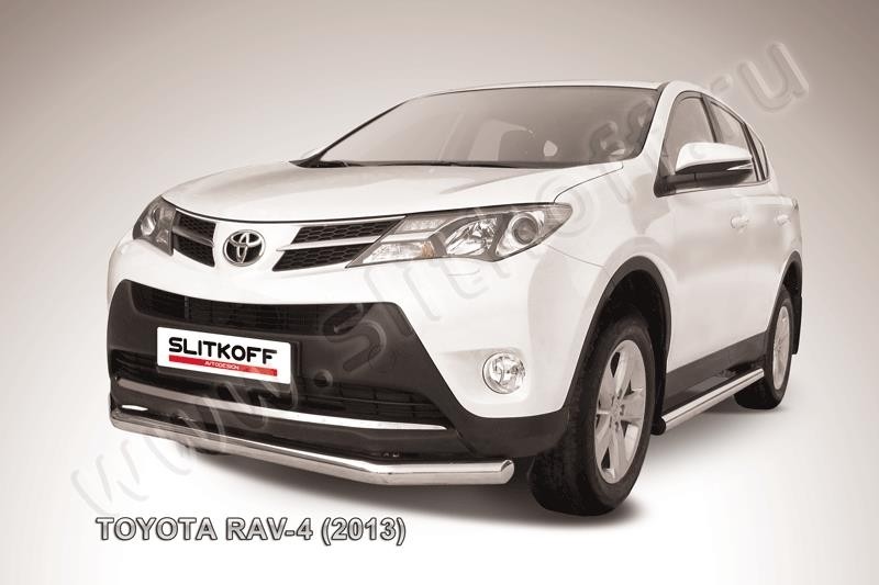 Slitkoff TR413-002 защита переднего бампера d76 Toyota RAV4 (2013)