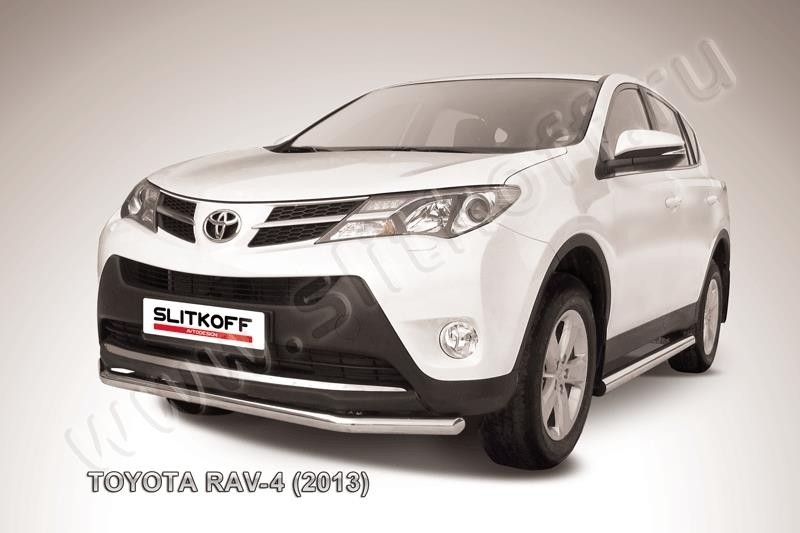 Slitkoff TR413-004 защита переднего бампера d57 Toyota RAV4 (2013)