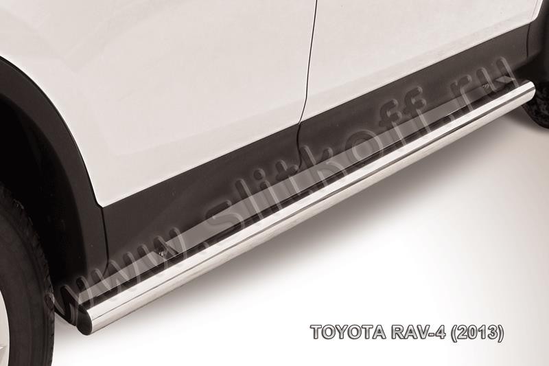 Slitkoff TR413-008 защита порогов d76 труба Toyota RAV4 (2013)