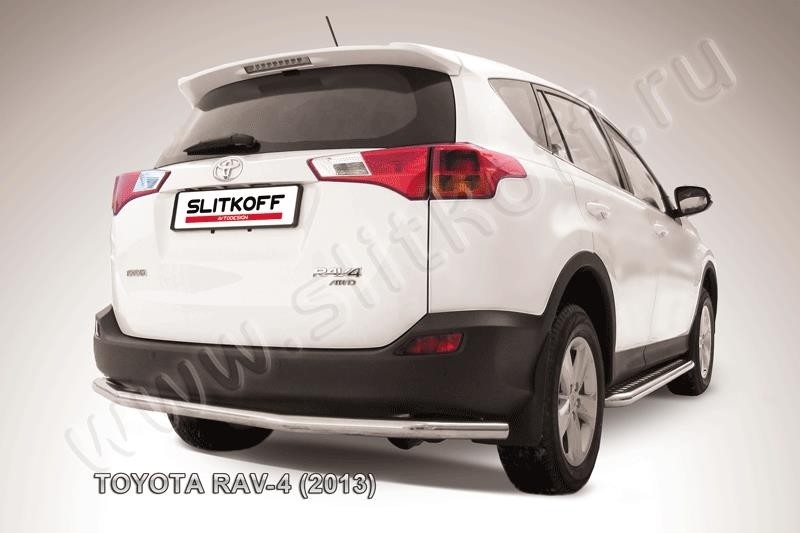 Slitkoff TR413-010 защита заднего бампера d57 длинная Toyota RAV4 (2013)