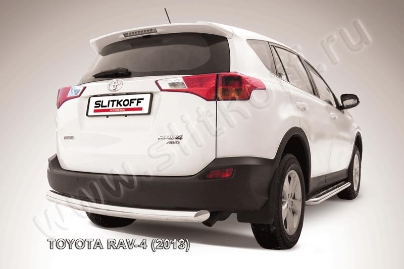Slitkoff TR413-013 защита заднего бампера d76 радиусная Toyota RAV4 (2013)