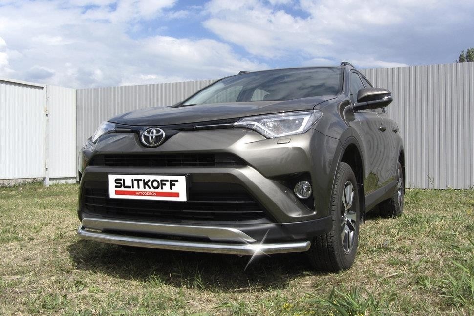 Slitkoff TR415-002 защита переднего бампера d57 Toyota RAV4 (2015)