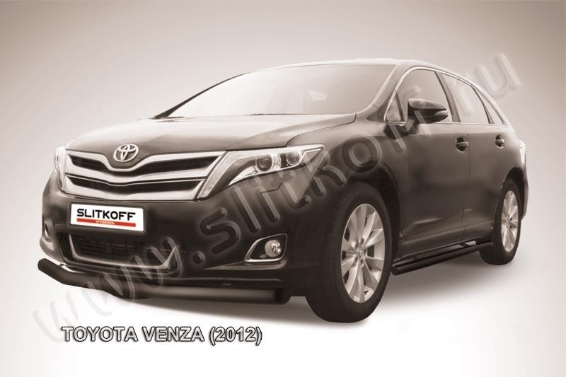 Slitkoff TVEN002B защита переднего бампера d76 черная Toyota Venza (2013)