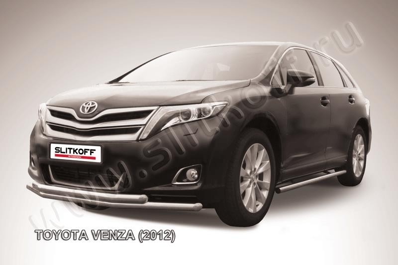 Slitkoff TVEN003 защита переднего бампера d57+ d57 двойная Toyota Venza (2013)