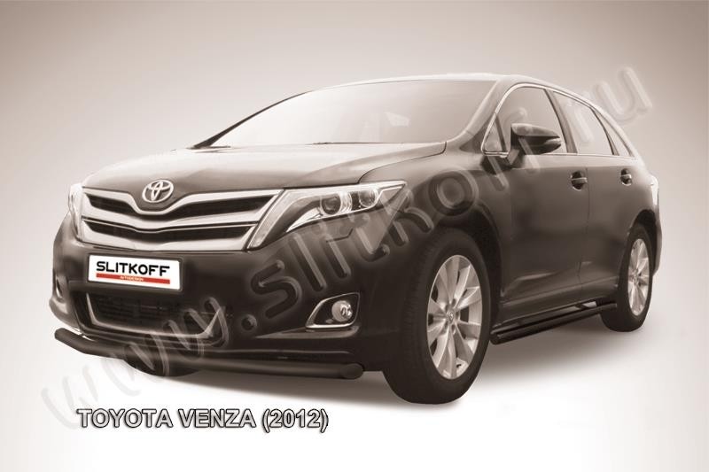 Slitkoff TVEN004B защита переднего бампера d57 черная Toyota Venza (2013)