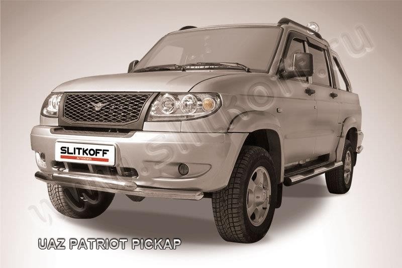 Slitkoff UPpic003 защита переднего бампера d57+ d57 двойная УАЗ Пикап 2007