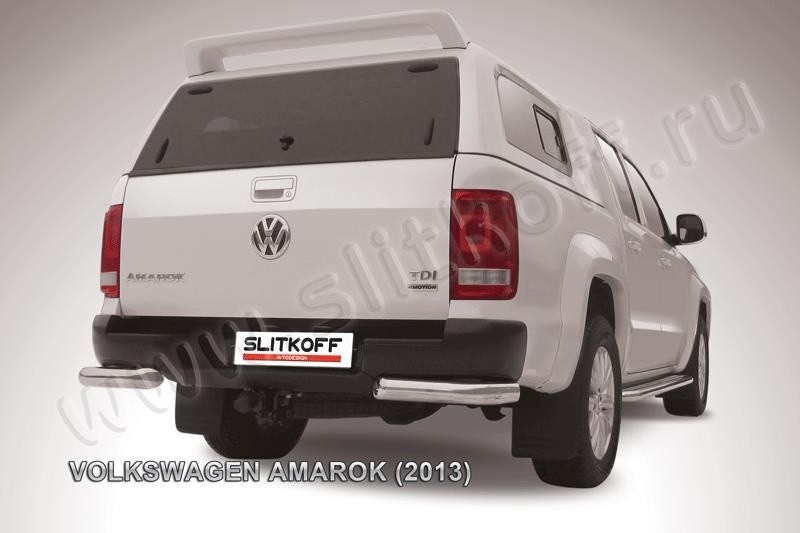 Slitkoff VWAM13-013 защита заднего бампера уголки d76 Volkswagen Amarok (2013)