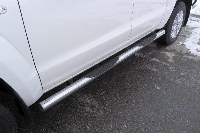 Slitkoff VWAM16-004 защита порогов d76 с проступями Volkswagen Amarok (2016)