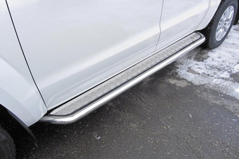 Slitkoff VWAM16-005 защита порогов d57 с листом усиленная Volkswagen Amarok (2016)