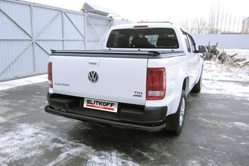 Slitkoff VWAM16-006B защита заднего бампера d76 черная Volkswagen Amarok (2016)