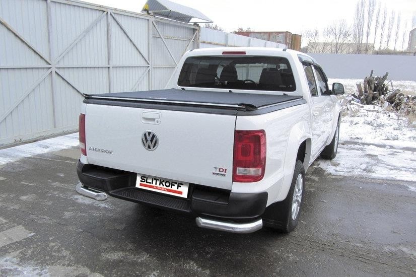 Slitkoff VWAM16-007 защита заднего бампера уголки d76 Volkswagen Amarok (2016)