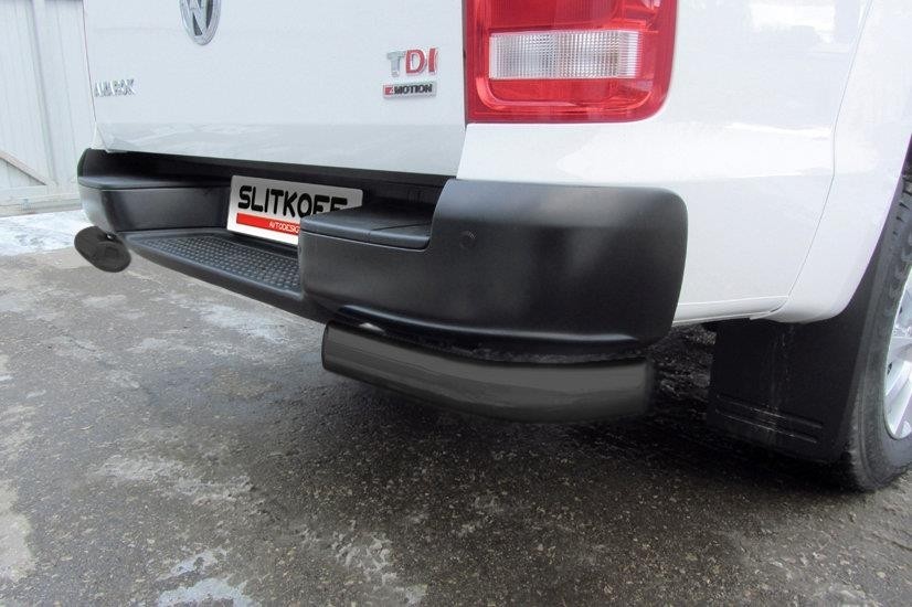 Slitkoff VWAM16-007B защита заднего бампера уголки d76 черные Volkswagen Amarok (2016)