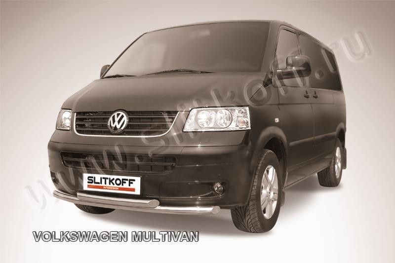 Slitkoff VWM003 защита переднего бампера d57+ d57 двойная Volkswagen Multivan
