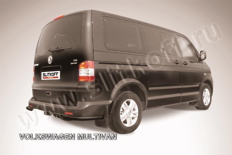 Slitkoff VWM005B защита заднего бампера уголки d57 черные Volkswagen Multivan