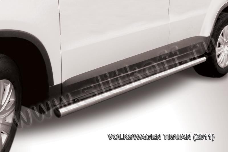 Slitkoff VWTIG-008 защита порогов d57 труба Volkswagen Tiguan (2011)