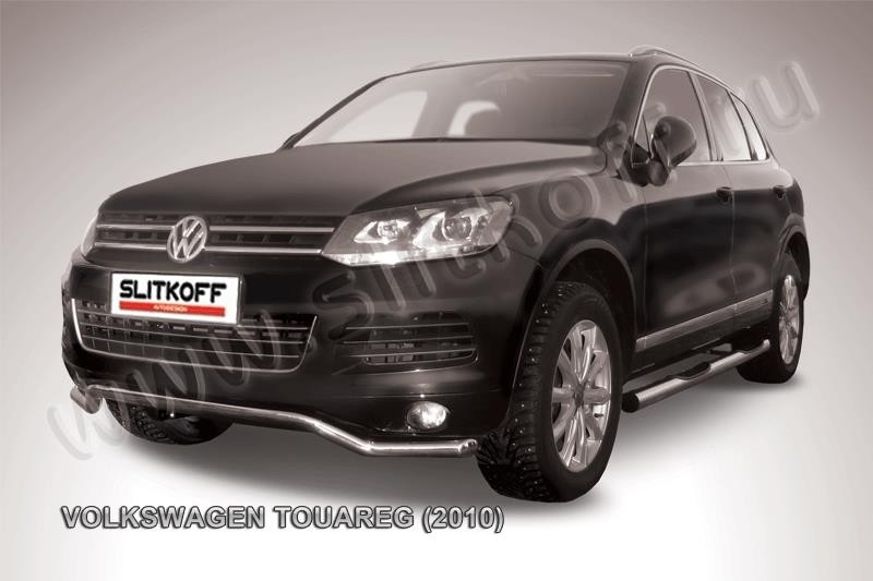 Slitkoff VWTR-001 защита переднего бампера d57 "волна" Volkswagen Touareg (2010)