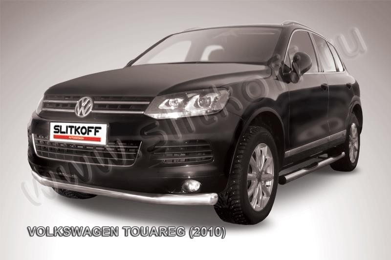 Slitkoff VWTR-003 защита переднего бампера d76 Volkswagen Touareg (2010)