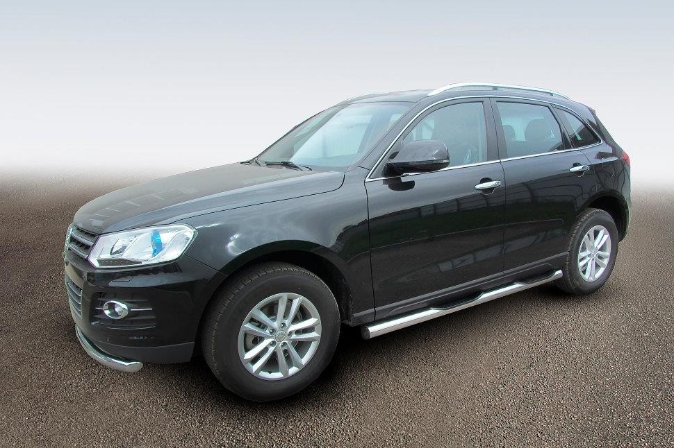 Slitkoff ZOT-003 защита порогов d76 с проступями Zotye T600