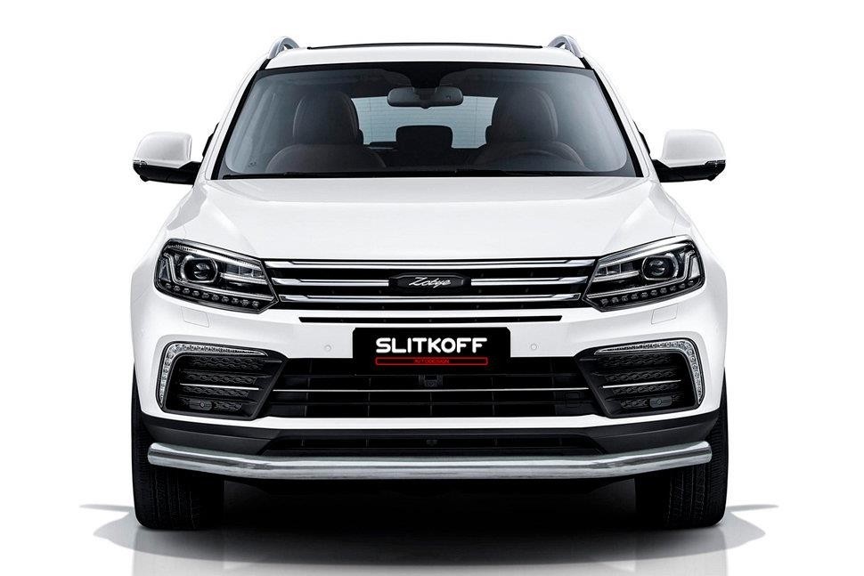 Slitkoff ZOTCOP-003 защита переднего бампера d57 Zotye Coupa