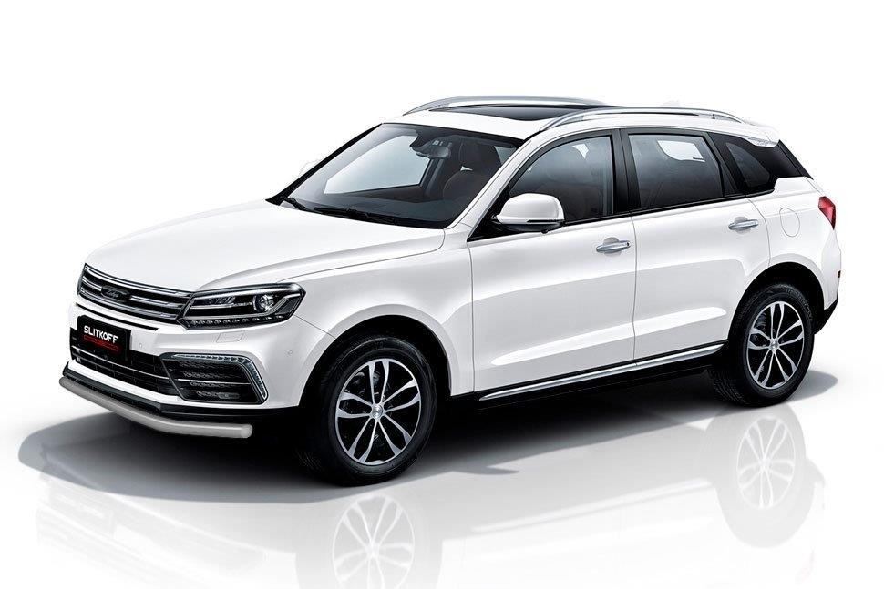 Slitkoff ZOTCOP-003S защита переднего бампера d57 серебристая Zotye Coupa