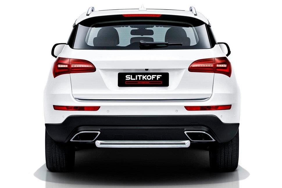 Slitkoff ZOTCOP-008 защита заднего бампера d57 короткая Zotye Coupa